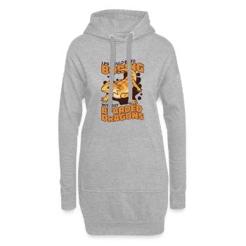 La vie serait ennuyeuse sans le lézard pogona - Sweat-shirt à capuche long Femme - gris chiné - Devant
