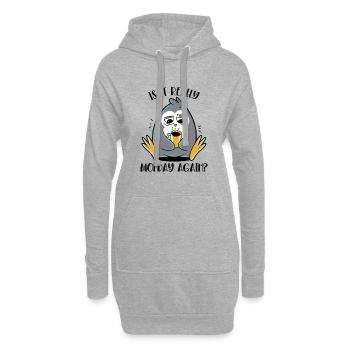 Is It Really Monday Again Seevogel Königspinguin - Hoodie-Kleid - Grau meliert - Vorne