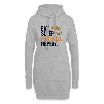 Eat Sleep Pan Gold Wiederholung Schürfen von Miner Gold - Hoodie-Kleid - Grau meliert - Vorne