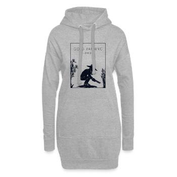 Orpaillage Chinois Hanzi Prospection Mineur Or - Sweat-shirt à capuche long Femme - gris chiné - Devant