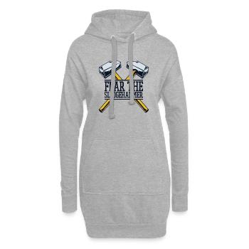 Angst vor dem Vorschlaghammer Home Wrecker Experts House - Hoodie-Kleid - Grau meliert - Vorne
