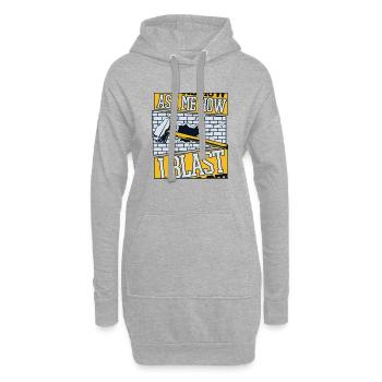Frag mich, wie ich das Haus der Heimwerker sprenge - Hoodie-Kleid - Grau meliert - Vorne