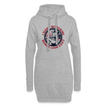 Ich sorge dafür, dass zerstörte Häuser ganz einfach aussehen – Experts House - Hoodie-Kleid - Grau meliert - Vorne