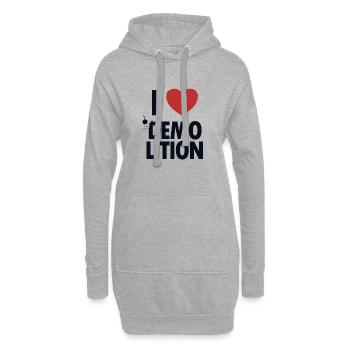 Ich liebe Demolition Home Improvement Experts House - Hoodie-Kleid - Grau meliert - Vorne