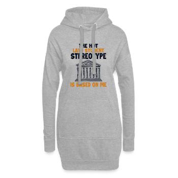 Stéréotype d’étudiant en droit chaud basé sur moi étudiants - Sweat-shirt à capuche long Femme - gris chiné - Devant