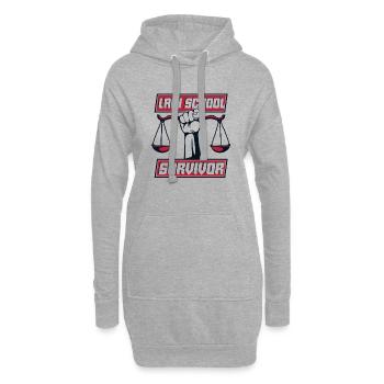 Survivant de la faculté de droit Études juridiques Faculté de droit Droit - Sweat-shirt à capuche long Femme - gris chiné - Devant