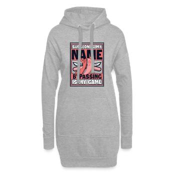 Le chirurgien est mon nom Le contournement est mon jeu gastrique - Sweat-shirt à capuche long Femme - gris chiné - Devant