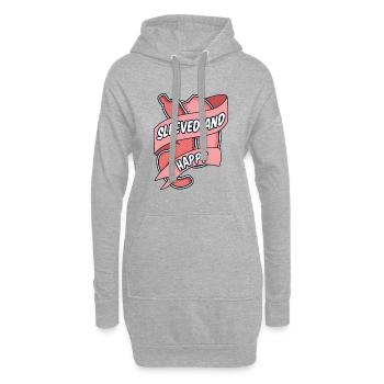 Bypass gastrique bariatrique à manchon et heureux - Sweat-shirt à capuche long Femme - gris chiné - Devant