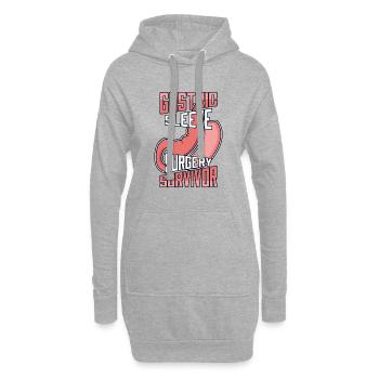 Chirurgie de la sleeve gastrique Survivant Bariatrique Gastrique - Sweat-shirt à capuche long Femme - gris chiné - Devant