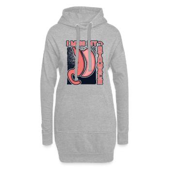 Mon estomac Bypass gastrique bariatrique me manque - Sweat-shirt à capuche long Femme - gris chiné - Devant