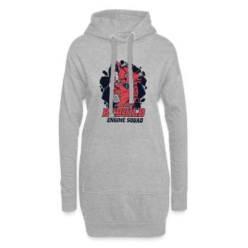 Reconstruction de la greffe de cathéter de l’escouade des moteurs ouverte - Sweat-shirt à capuche long Femme - gris chiné - Devant