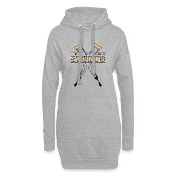 I Do My Own Stunts Broken Finger Broken Bone Bone - Hoodie Dress - heather grey - Front
