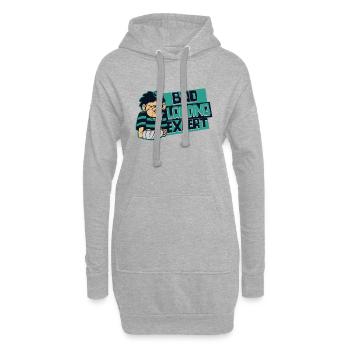 Experte für schlechte Landung, gebrochener Finger, gebrochener Knochenknochen - Hoodie-Kleid - Grau meliert - Vorne