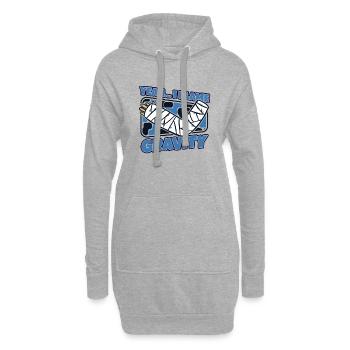 I Blame Gravity Broken Bone Broken Finger Bone - Hoodie Dress - heather grey - Front