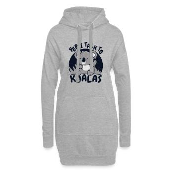 Oui, je parle à Koalas Koalabear Phascolarctos - Sweat-shirt à capuche long Femme - gris chiné - Devant