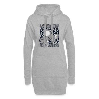 Ich bin nicht faul, ich habe Geduld Koalabär Eukalyptus - Hoodie-Kleid - Grau meliert - Vorne