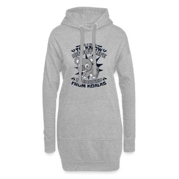 Tout ce que j’ai besoin de savoir sur la vie Koalabear - Sweat-shirt à capuche long Femme - gris chiné - Devant