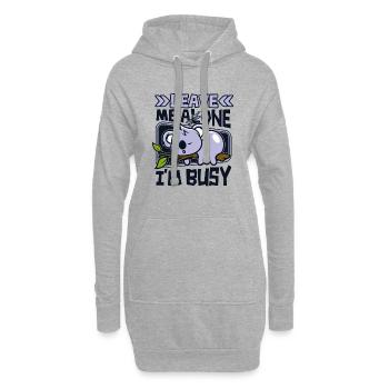 Laisse-moi tranquille, je suis occupé Koalabear Eucalyptus - Sweat-shirt à capuche long Femme - gris chiné - Devant