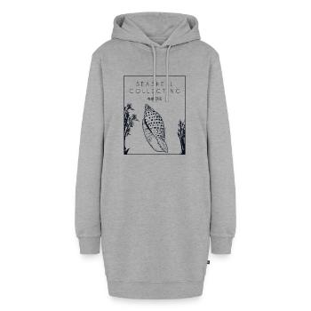 Coquillage Collecte Chinois Hanzi Coquillage Coquillage - Sweat-shirt à capuche long Femme - gris chiné - Devant