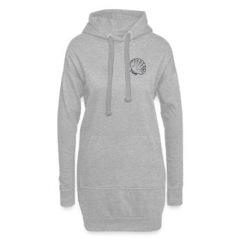 Logo Emblem Muschel Muschel Beutel Bivalvia Muschel - Hoodie-Kleid - Grau meliert - Vorne