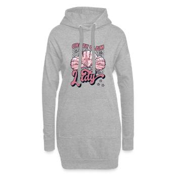 Crazy Clam Lady Bivalvia Muschel Jäger Muschel - Hoodie-Kleid - Grau meliert - Vorne