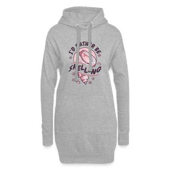 Je préfère bombarder le coquillage bivalvia - Sweat-shirt à capuche long Femme - gris chiné - Devant