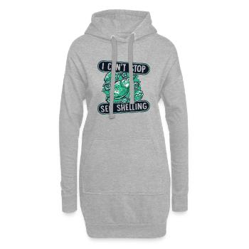 Je ne peux pas arrêter Sea Shelling Shell Bivalvia Seashell - Sweat-shirt à capuche long Femme - gris chiné - Devant