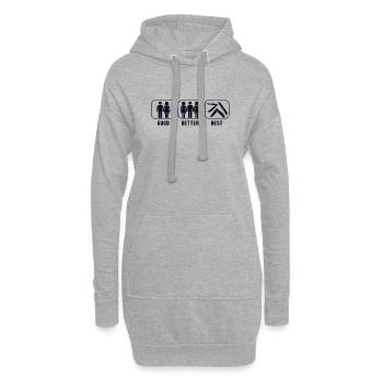 Gut besser beste Messer Metzgermesser Liebhaber Messer - Hoodie-Kleid - Grau meliert - Vorne