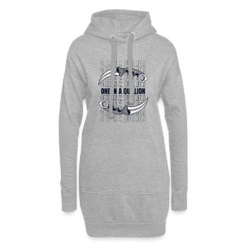 Un dans un Quillion couteau de boucher couteau de collection - Sweat-shirt à capuche long Femme - gris chiné - Devant