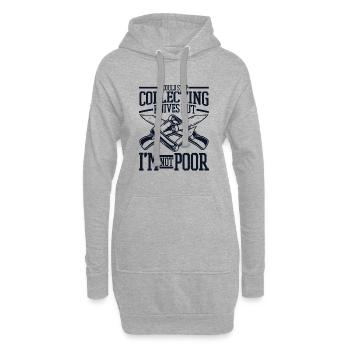 Ich könnte aufhören, Messer zu sammeln, aber Liebhabermesser - Hoodie-Kleid - Grau meliert - Vorne