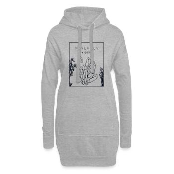 Minéraux Chinois Hanzi Géologue Collectionneur de minéraux - Sweat-shirt à capuche long Femme - gris chiné - Devant