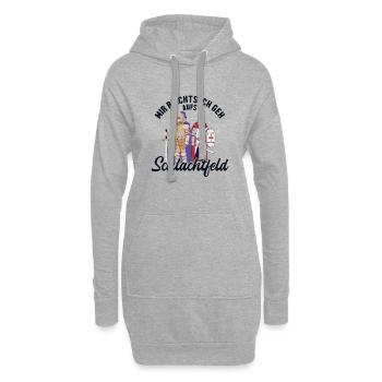 Mir reichts ich geh aufs Schlachtfeld LARPing - Hoodie-Kleid - Grau meliert - Vorne