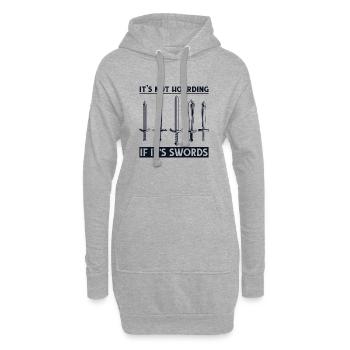 Es ist kein Horten, wenn es Schwert-LARPing-Rüstung ist - Hoodie-Kleid - Grau meliert - Vorne