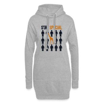 Aufenthalt Special Giraffidae Nubische Afrikanische Giraffe - Hoodie-Kleid - Grau meliert - Vorne