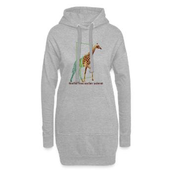 Giraffen aus einem anderen Universum Nubisch-Afrikaner - Hoodie-Kleid - Grau meliert - Vorne