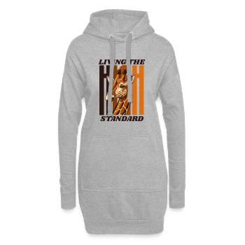 Vivre les giraffidés africains de haut niveau - Sweat-shirt à capuche long Femme - gris chiné - Devant