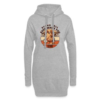 Steh aufrecht, auch wenn du alleine stehst Afrikaner - Hoodie-Kleid - Grau meliert - Vorne