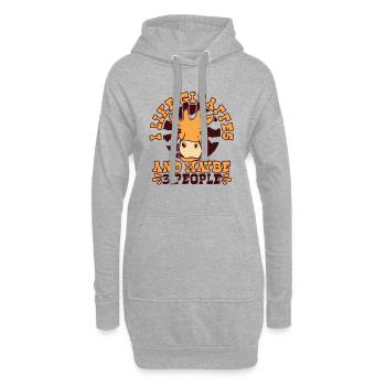 Wie Giraffen und vielleicht 3 Menschen Afrikaner - Hoodie-Kleid - Grau meliert - Vorne