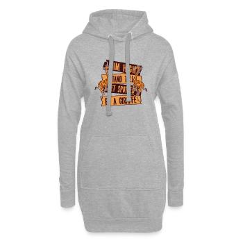 Visez haut Stand Tall Faites-vous repérer Nubien Africain - Sweat-shirt à capuche long Femme - gris chiné - Devant