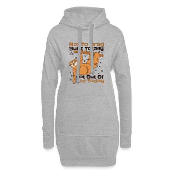Aber ich bin heute total aus dem Bett gekommen, Folivora - Hoodie-Kleid - Grau meliert - Vorne