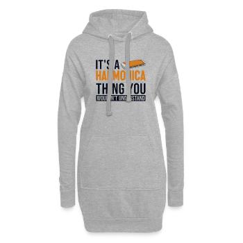 C’est une chose d’harmonica bouche harpe harmoniste - Sweat-shirt à capuche long Femme - gris chiné - Devant