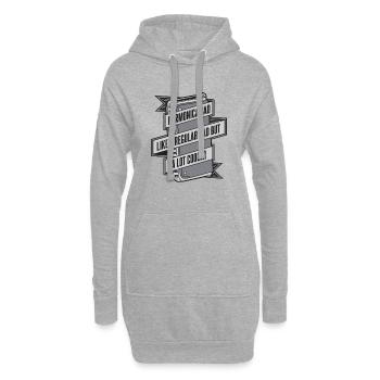 Harmonica Papa Comme Un Papa Ordinaire Mais Plus Cool - Sweat-shirt à capuche long Femme - gris chiné - Devant