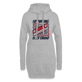 Le pincement des lèvres est ma harpe à bouche d’harmoniciste cardio - Sweat-shirt à capuche long Femme - gris chiné - Devant