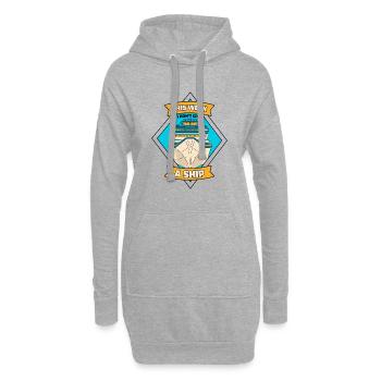 Cette semaine, je ne donne pas de croisière en bateau - Sweat-shirt à capuche long Femme - gris chiné - Devant