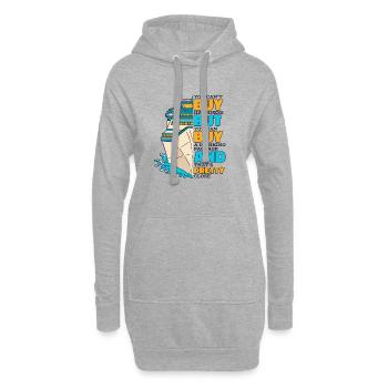 Ich kann kein Glück kaufen, aber eine Kreuzfahrt mit einem Trinkpaket - Hoodie-Kleid - Grau meliert - Vorne