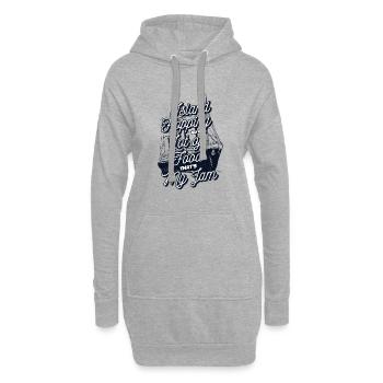D’île en île et beaucoup de nourriture sur un bateau de croisière - Sweat-shirt à capuche long Femme - gris chiné - Devant