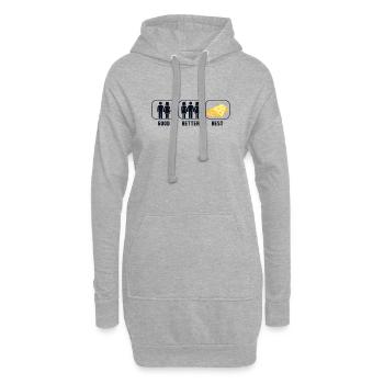 Bon Meilleur Meilleur Gouda Fromager Queso - Sweat-shirt à capuche long Femme - gris chiné - Devant