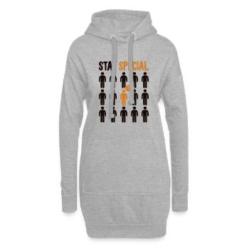 Séjour spécial Apraxie Dyslexie Articulation - Sweat-shirt à capuche long Femme - gris chiné - Devant