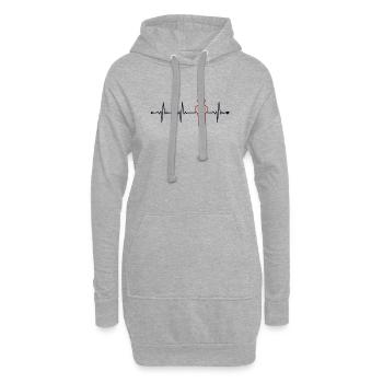 Correctional Officer Heartbeat Corrections Officer - Hoodie Dress - heather grey - Front