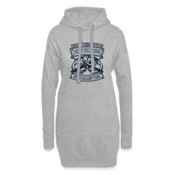 Kann Dummheit nicht reparieren, aber kann ihnen Korrekturen aufzwingen - Hoodie-Kleid - Grau meliert - Vorne